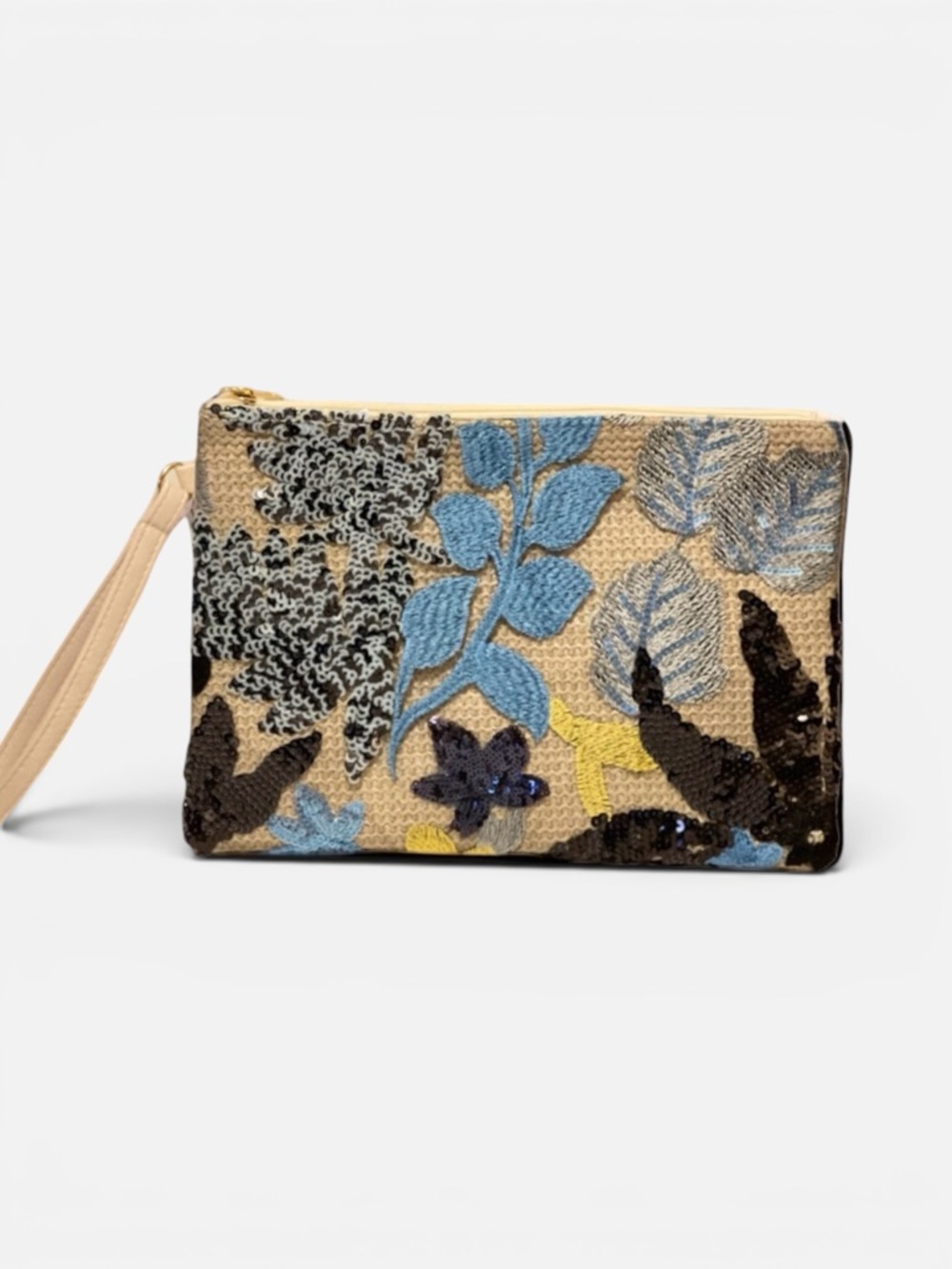 Date Night Wristlet Sequin Floral Design